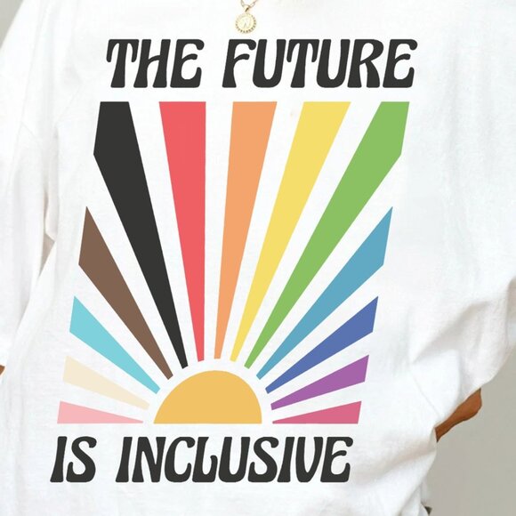 The Future Is Inclusive LGBT Gay Rights Pride Retro Statement Equality 05 - Picture 2 of 5